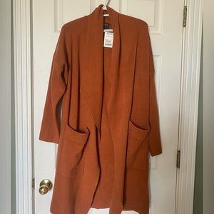 Twelfth Love - Long Cardigan - Burnt Orange - M - NWT